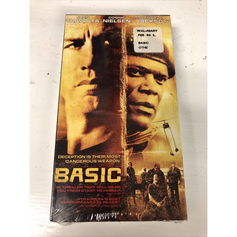 Basic New Sealed John Travolta Samuel‎ Jackson Connie Nielsen (VHS, 2003)
